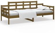 SHUMEE válenda 90 × 200 cm, masivní borové dřevo, medově hnědá, 820330 - Postel