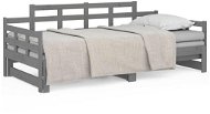 Výsuvná postel šedá masivní borovice 2× (90 × 200) cm, 820344 - Rám postele