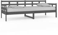SHUMEE válenda 80 × 200 cm, masivní borové dřevo, šedá, 820364 - Postel