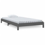 Stohovatelná postel šedá 90 × 200 cm masivní borovice, 820394 - Postel