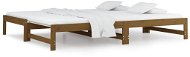 Výsuvná posteľ medovo hnedá 2× (90 × 190 cm) masívna borovica, 820440 - Rám postele