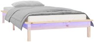 Rám postele s LED svetlom 90 × 200 cm masívne drevo, 820591 - Rám postele