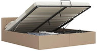 Bed frame with storage space cappuccino faux leather 160x200cm - Bed Frame