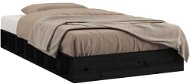 Rám postele černý 90 × 200 cm masivní dřevo, 820695 - Rám postele