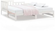 Výsuvná posteľ biela 2× (90 × 200) cm masívna borovica, 820742 - Rám postele