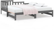 Výsuvná postel šedá 2× (90 × 200) cm masivní borovice, 820743 - Postel