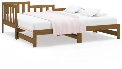 Výsuvná postel medově hnědá 2× (90 × 200) cm masivní borovice, 820744 - Postel - Main image