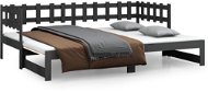 Výsuvná postel šedá 2× (90 × 190) cm masivní borovice, 820778 - Rám postele