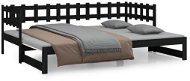 Výsuvná postel černá 2× (90 × 190) cm masivní borovice, 820780 - Rám postele