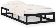 Rám postele černý 90 × 200 cm masivní dřevo, 820785 - Rám postele