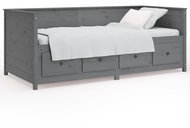 Válenda šedá 75 × 190 cm masivní borové dřevo, 820918 - Postel