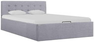 Bed frame with storage space light gray textile 120x200 cm - Bed Frame