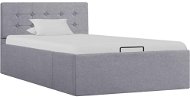 Bed frame with storage space light gray textile 90x200 cm - Bed Frame