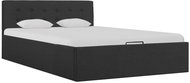 Bed frame with storage space dark gray textile 120x200 cm - Bed Frame