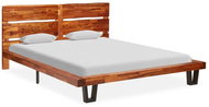 Bed frame with live edge solid acacia wood 160 cm - Bed Frame