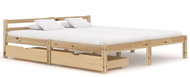 Bed frame with 2 drawers solid pine wood 160x200 cm - Bed Frame