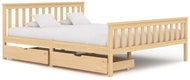 Bed frame with 2 drawers solid pine wood 160x200 cm - Bed Frame