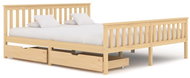 Bed frame with 2 drawers solid pine wood 180x200 cm - Bed Frame