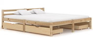 Bed frame with 4 drawers solid pine wood 180x200 cm - Bed Frame