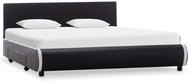 Bed frame with drawers black faux leather 140x200 cm - Bed Frame