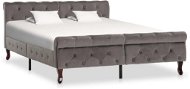 Bed frame gray velvet 140x200 cm - Bed Frame