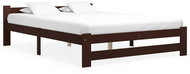 Bed frame dark brown solid pine 120x200 cm - Bed Frame