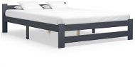 Bed frame dark gray solid pine wood 160x200 cm - Bed Frame
