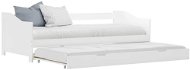 Sliding bed / sofa frame white pine wood 90x200 cm - Bed