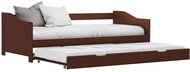 Sliding bed / sofa frame dark brown pine 90x200 cm - Bed