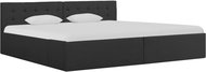 Lifting bed frame storage space dark gray textile 180x200cm - Bed