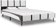 Bed frame black and white faux leather 120x200 cm - Bed Frame