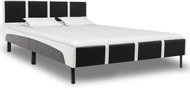 Bed frame black and white faux leather 120x200 cm - Bed Frame