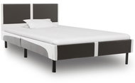 Bed frame gray-white faux leather 90x200 cm - Bed Frame