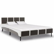 Bed frame gray-white faux leather 120x200 cm - Bed Frame