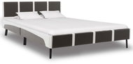 Bed frame gray-white faux leather 140x200 cm - Bed Frame