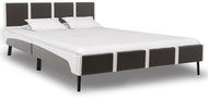 Bed frame gray-white faux leather 160x200 cm - Bed Frame