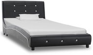Bed frame black faux leather 90x200 cm - Bed Frame