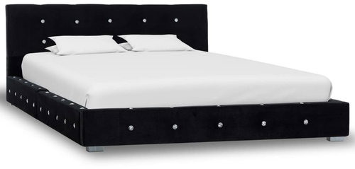 Bed frame black velvet 120x200 cm - Bed Frame - Main image