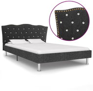 Bed frame dark gray textile 120x200 cm - Bed Frame