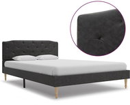 Bed frame black textile 120x200 cm - Bed Frame