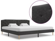 Bed frame black textile 180x200 cm - Bed Frame