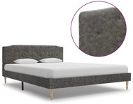 Bed frame dark gray textile 140x200 cm - Bed Frame