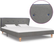 Bed frame light gray textile 140x200 cm - Bed Frame