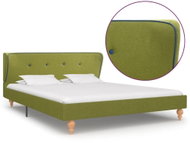 Bed frame green textile 140x200 cm - Bed Frame