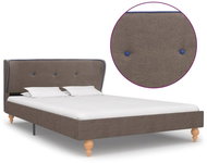 Bed frame taupe textile 120x200 cm - Bed Frame