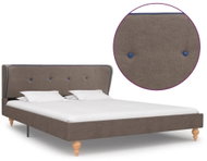 Bed frame taupe textile 140x200 cm - Bed Frame