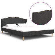Bed frame dark gray textile 200x140 cm - Bed Frame