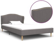 Bed frame light gray textile 90x200 cm - Bed Frame