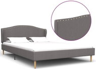 Bed frame light gray textile 140x200 cm - Bed Frame