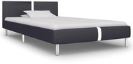 Bed frame black faux leather 90x200 cm - Bed Frame